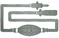 Benzinschlauch 3 Meter mit Pumpball und 2 Mercury Anschlüssen