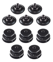 Tenax® schwarz Obert. + Stoffschrauben je 5 Stück