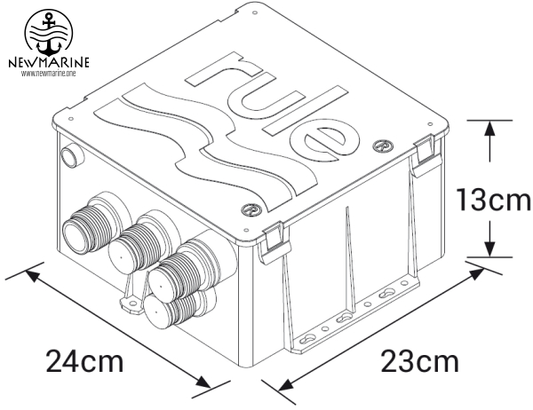 JPR98B - RULE Duschablaufpumpe 12V 50L/min für Schlauch 19/25/28mm