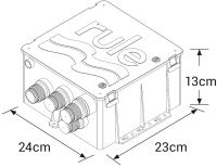 JPR98B - RULE Duschablaufpumpe 12V 50L/min für Schlauch 19/25/28mm