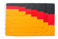 Deutschlandflagge in 10 verschiedenen Größen