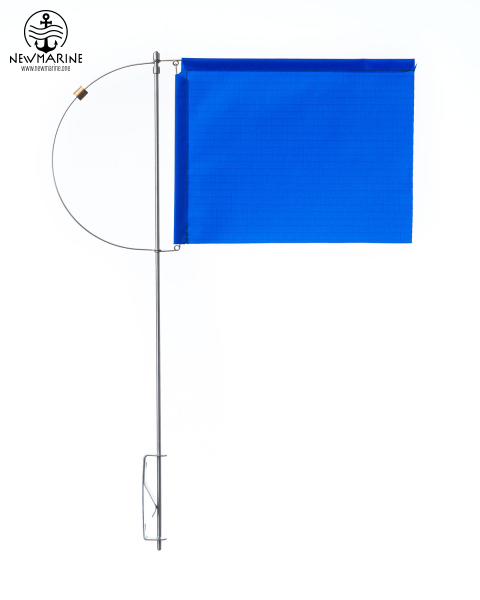 Verklicker mit Seitenhalter, Tuch u. Gegengewicht, 100mm, blau